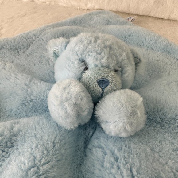 ebba aurora world baby blue bear Security Blanket Lovey plush fluffy fleece - Picture 3 of 6